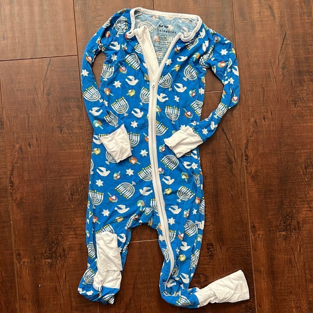 Little sleepies Hanukkah zipper pajamas 18-24 months